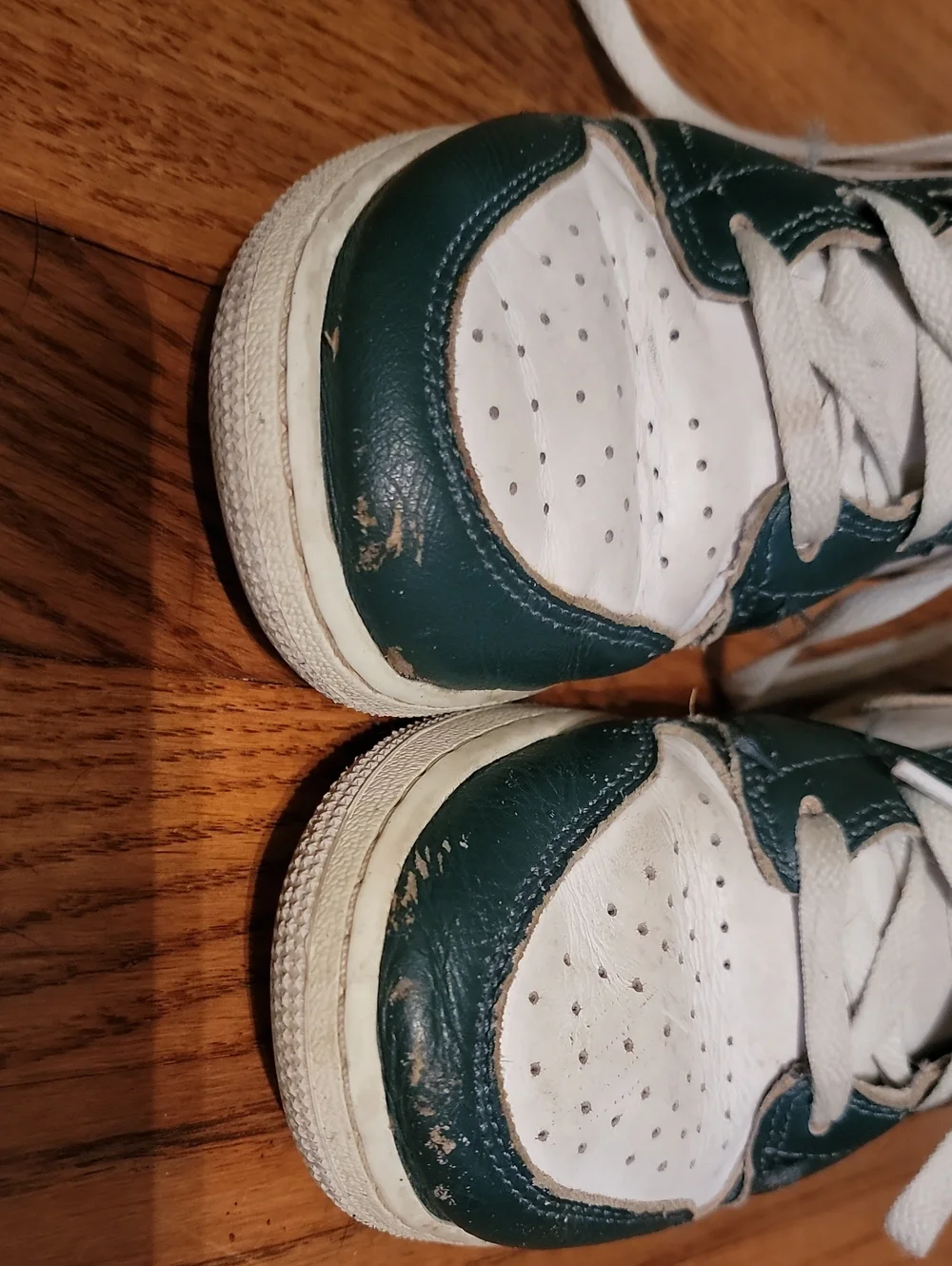 Jordan Kids' High-Top Sneakers in White and Dark Green